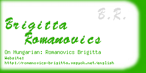 brigitta romanovics business card